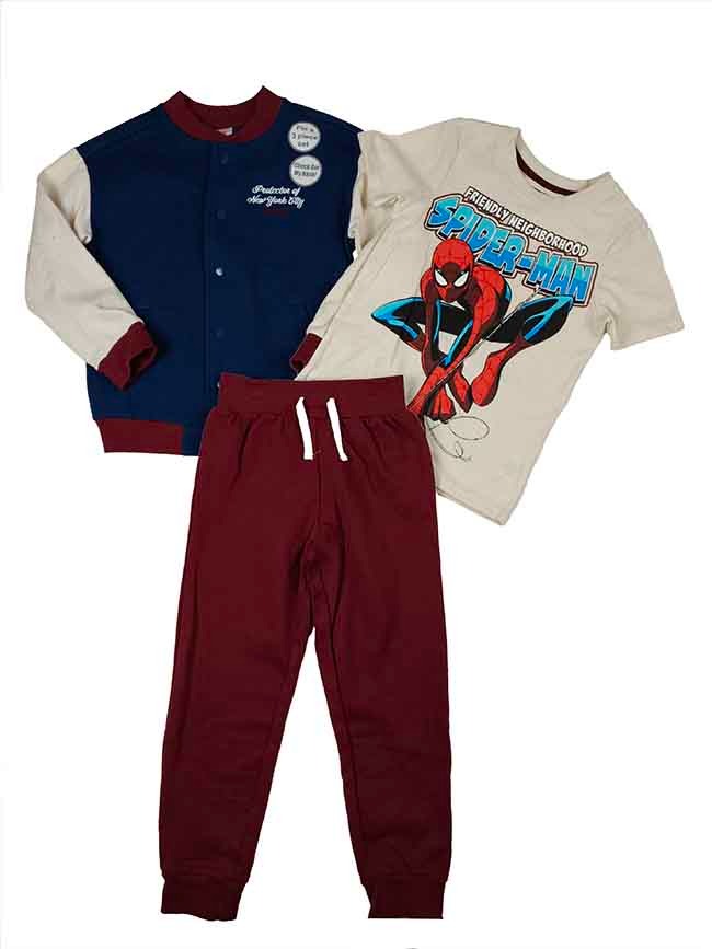 B16497 Character Printed Boys 3 Pc Jogging Sets
