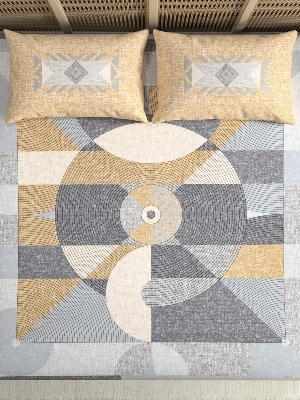 Cotton bedsheet design with designer pillow