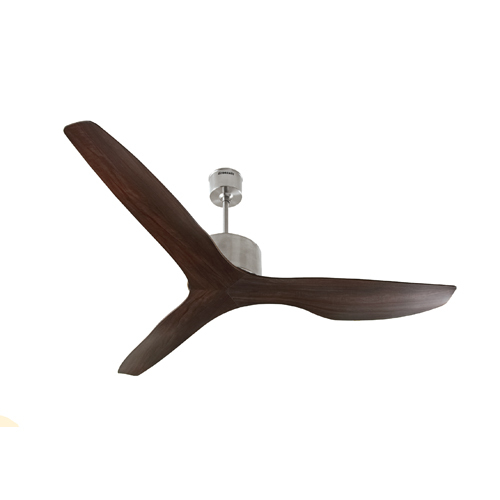 Brushed Steel With Walnut Finish Blade Ceiling Fan