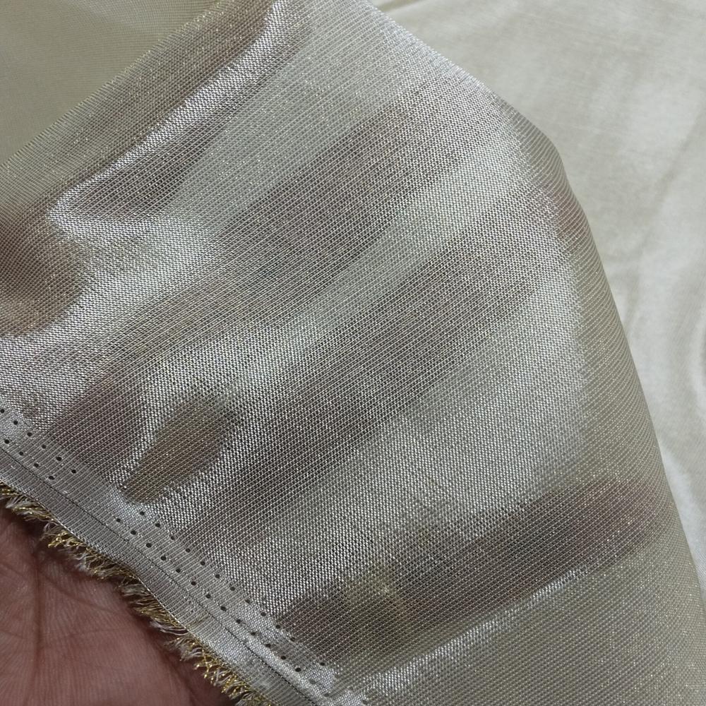 44 Inch Viscose Tissue Silk Fabric - Color: Golden