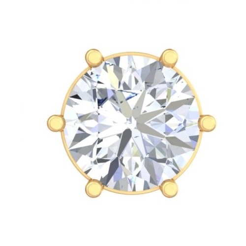 Solitaire Beaded Halo Studs - Diamond Carat Weight: 18 Carat