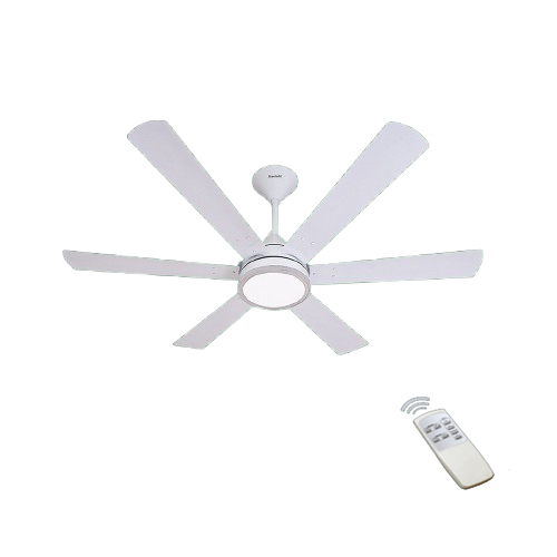 Alina 6 Blades Pearl White With Remote Control Fan