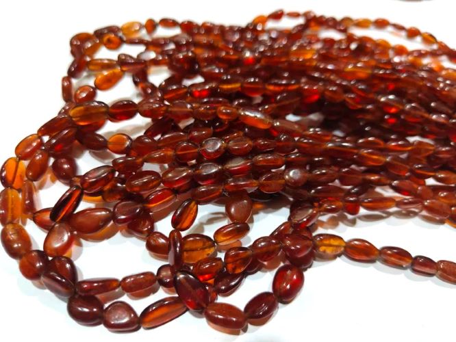 Natural Hessonite Garnet Free Shape Tumbled Beads Plain Smooth 8 to 14mm Nugget Beads
