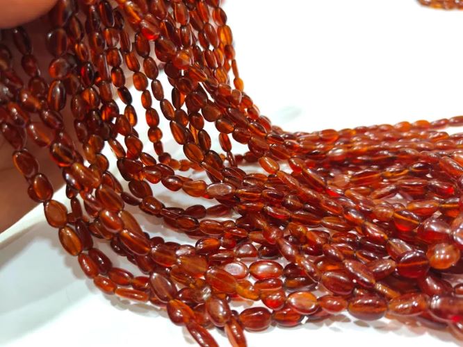 Natural Hessonite Garnet Free Shape Tumbled Beads Plain Smooth 8 to 14mm Nugget Beads