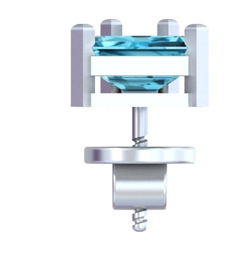 Aquamarine-Style Geometric Drop Earrings