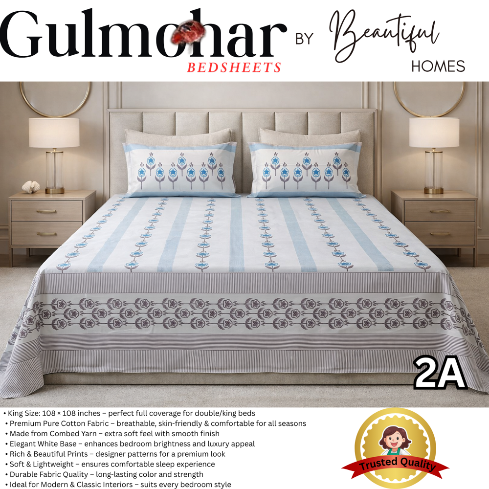 Gulomhar Bedsheets - Design Type: Traditional