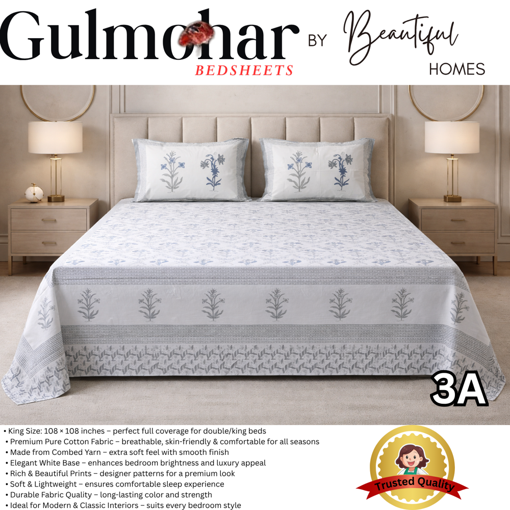 Gulomhar Bedsheets - Design Type: Traditional