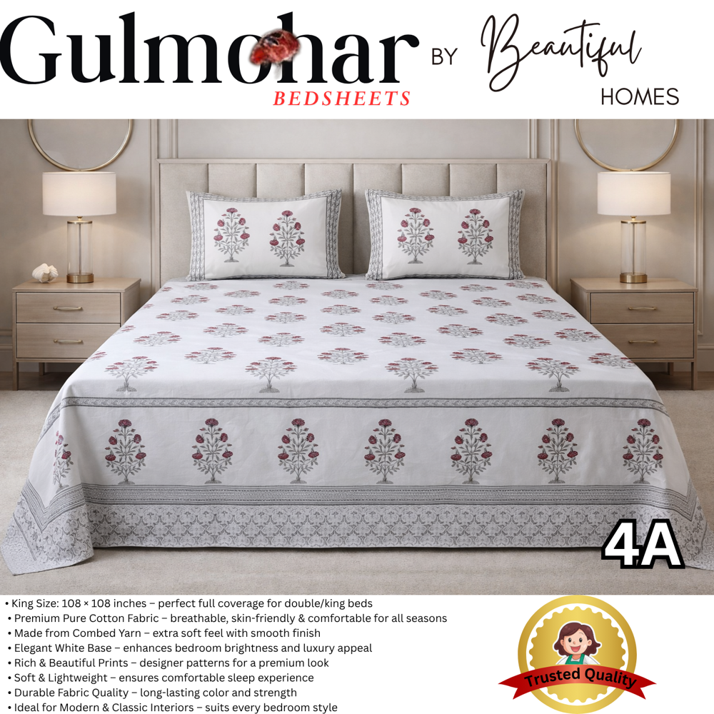 Gulomhar Bedsheets - Design Type: Traditional
