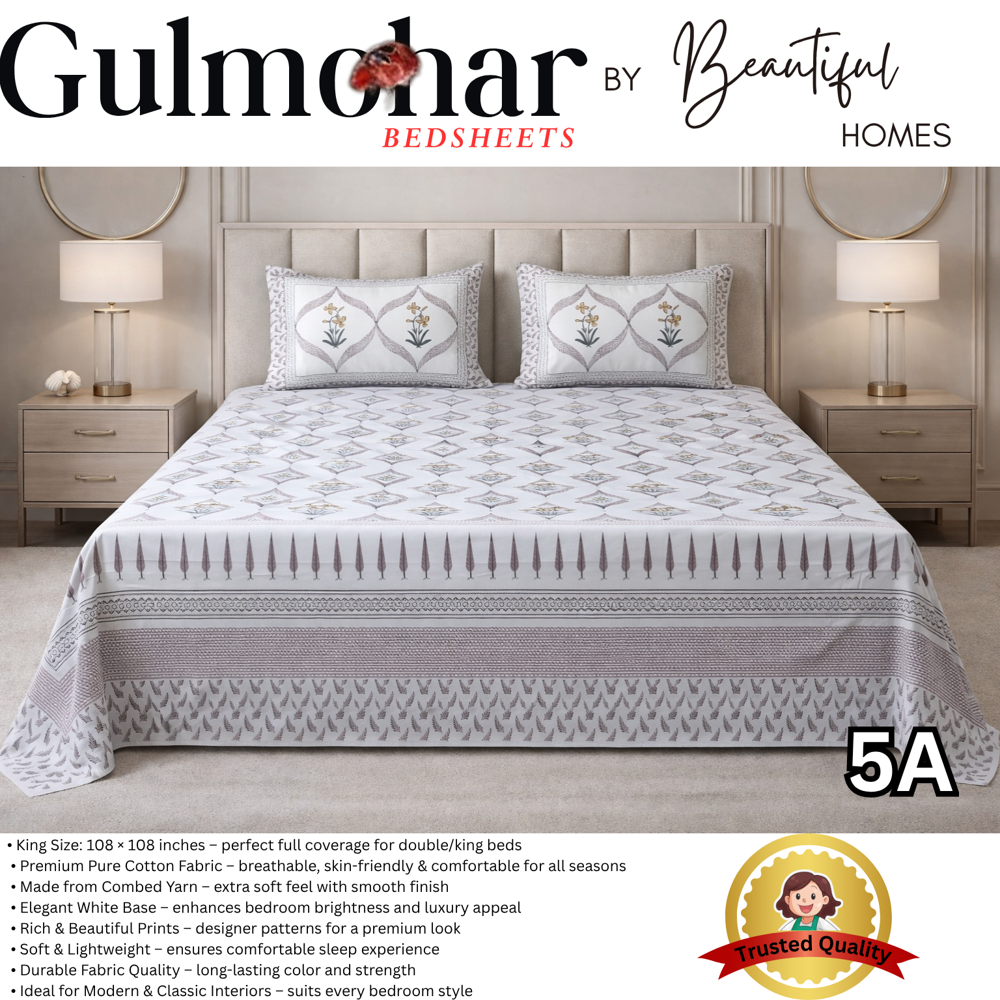 Gulomhar Bedsheets - Design Type: Traditional