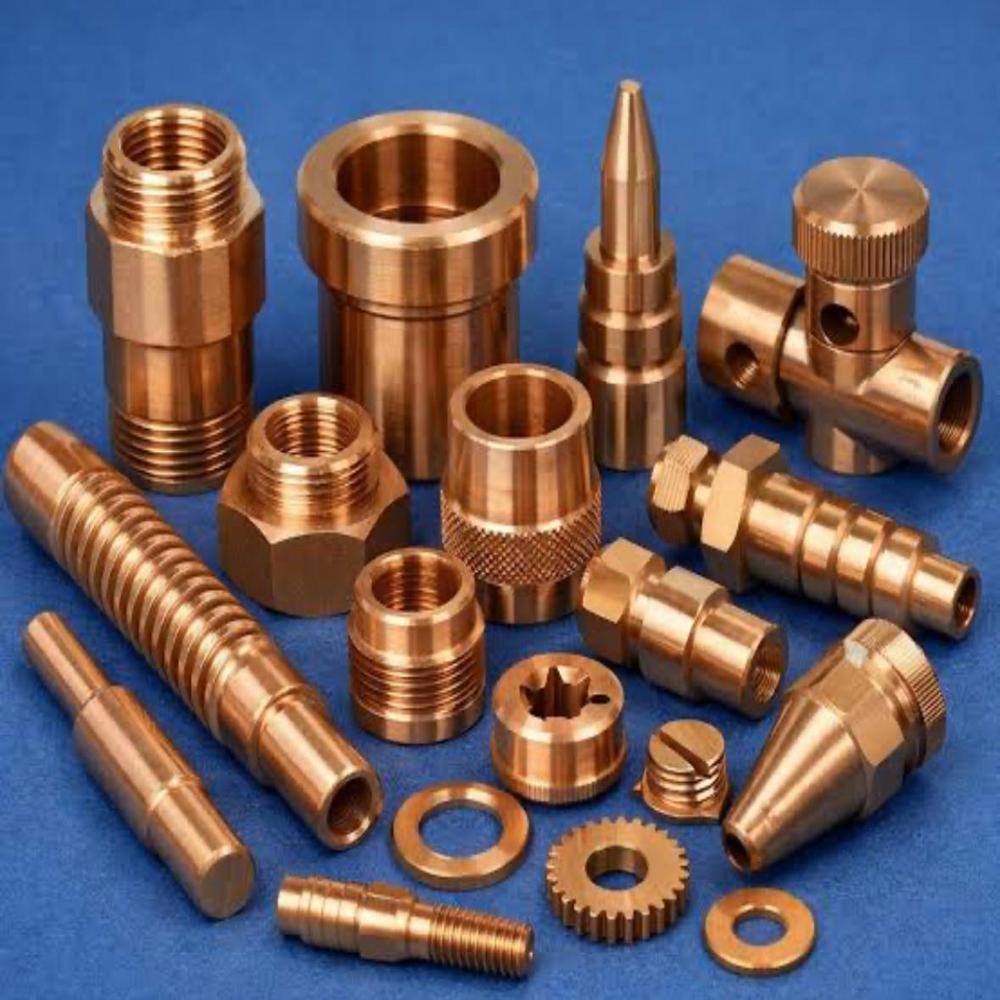 Custom Copper Turned Parts - Color: Natural