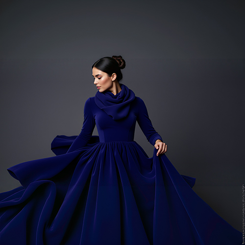 Navy Blue Velvet Fabric
