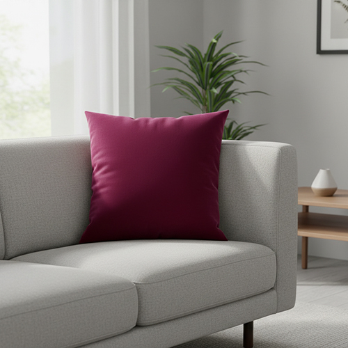 Red Color Pillow Velvet Fabric