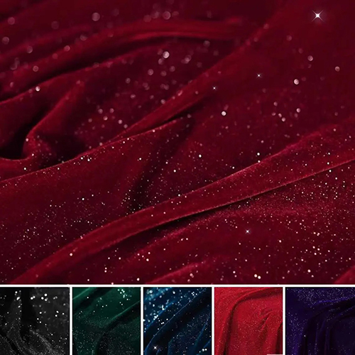 Glitter Sparkle Velvet Fabric
