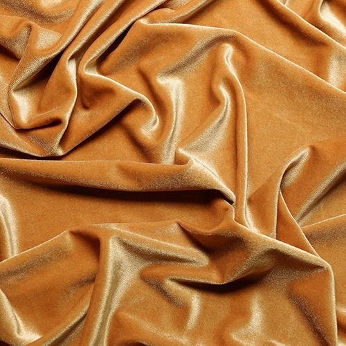 Beige Color Velvet Fabric