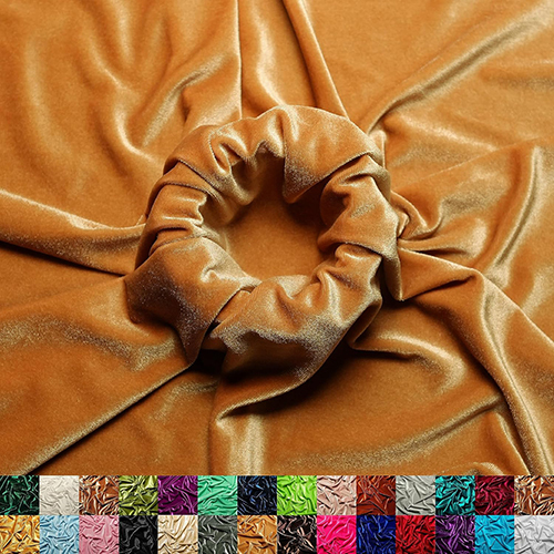 Beige Color Velvet Fabric