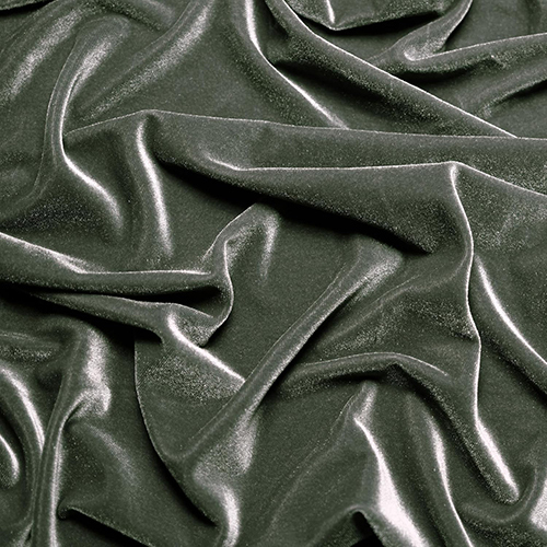 Charcoal Velvet Fabric