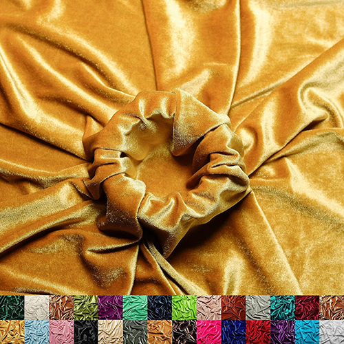 Gold Color Velvet Fabric