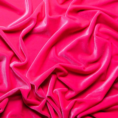 Hot Pink Color Velvet Fabric