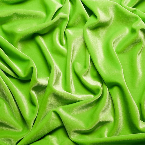 Lime Green Color Velvet Fabric