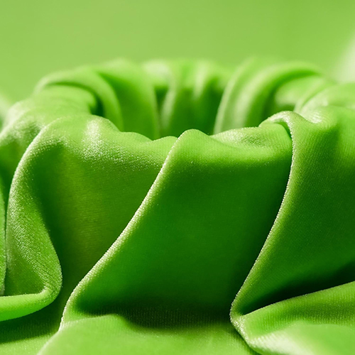 Lime Green Color Velvet Fabric