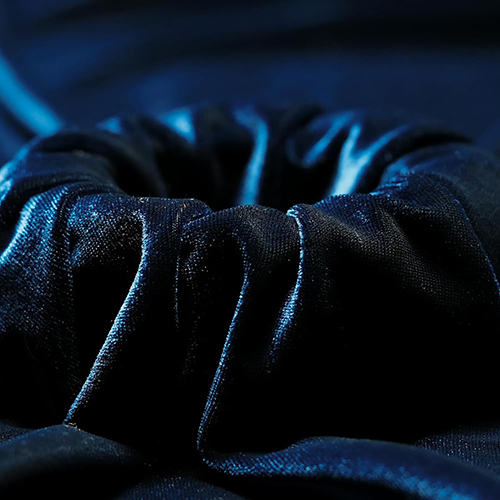 Navy Blue Color Velvet Fabric