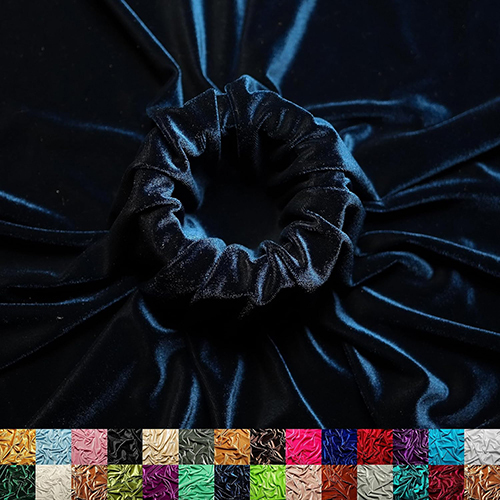Navy Blue Color Velvet Fabric
