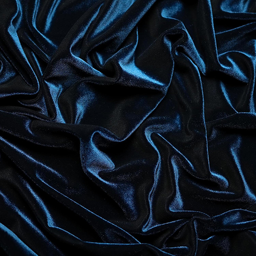Navy Blue Color Velvet Fabric