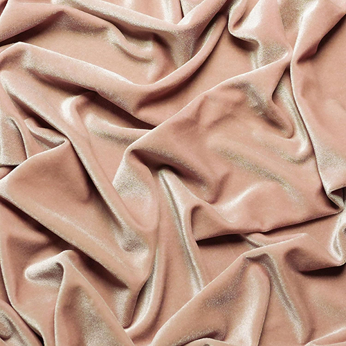 Rose Gold Color Velvet Fabric