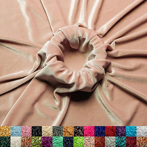 Rose Gold Color Velvet Fabric