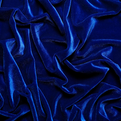 Royal Blue Color Velvet Fabric