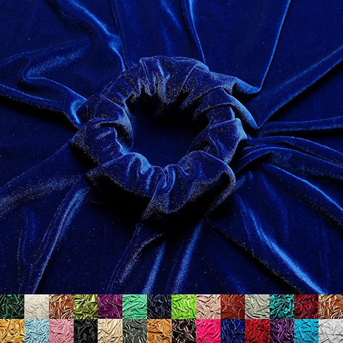 Royal Blue Color Velvet Fabric