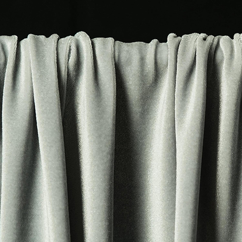 Silver Color Velvet Fabric