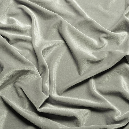 Silver Color Velvet Fabric