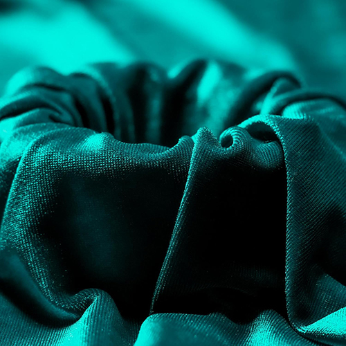 Teal Color Velvet Fabric
