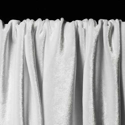 White Color Velvet Fabric