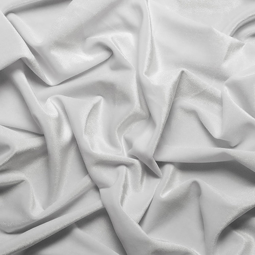 White Color Velvet Fabric