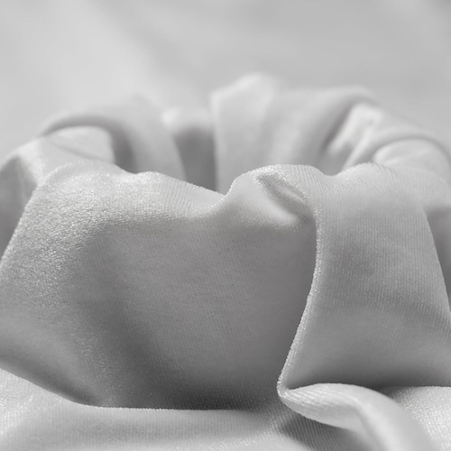 White Color Velvet Fabric