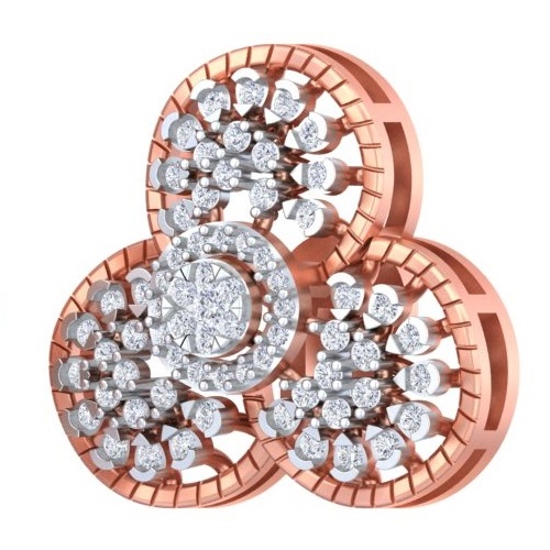 Floral Cluster Stud Earrings - Diamond Carat Weight: 18 Carat
