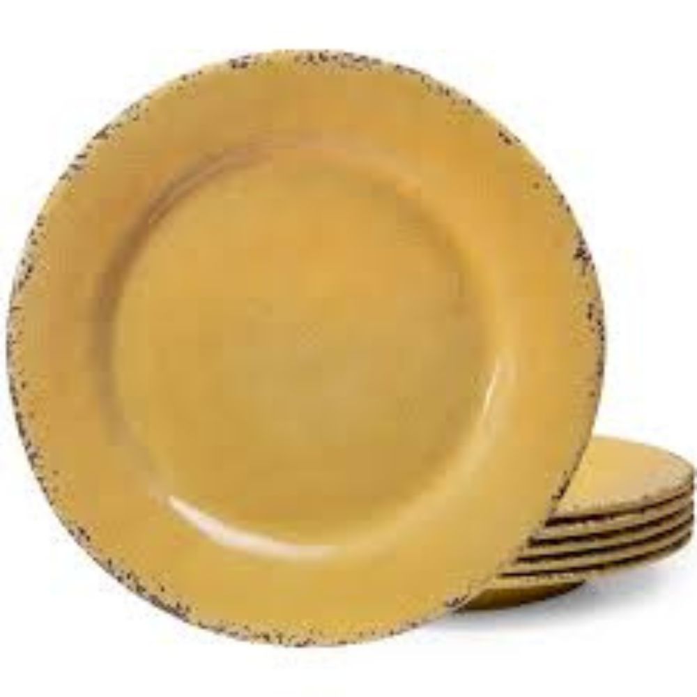 Premium Quality Melamine Dinner Plates Set Durable Unbreakable Stylish Design Ideal For Home Kitchen Restaurant And Catering Use - Color: Brown