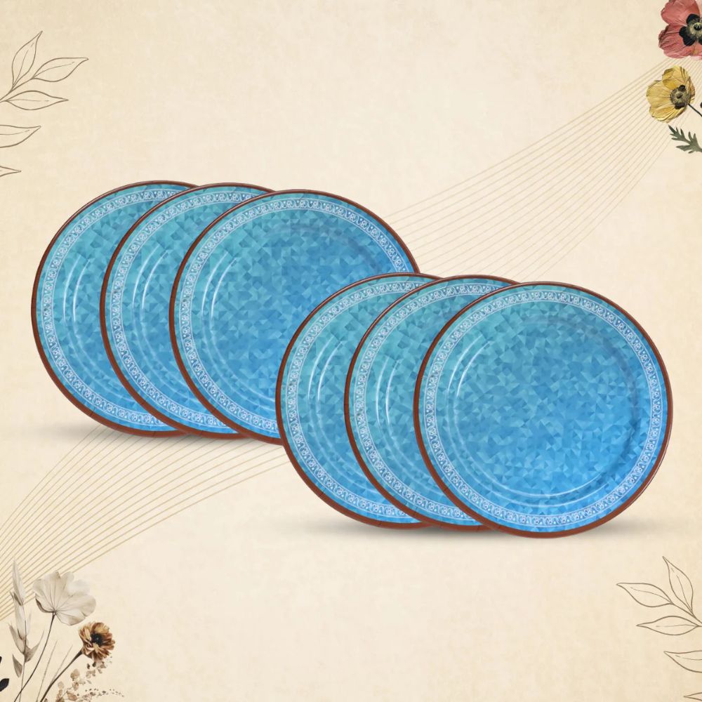 Elegant Designer Melamine Plates Set Lightweight Scratch Resistant and Ideal for Serving Food at Home Parties and Restaurants