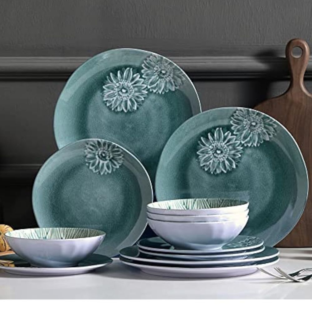 High Quality Melamine Dinner Plates Durable Long Lasting And Perfect For Kitchen Dining Table And Commercial Use - Color: Printed