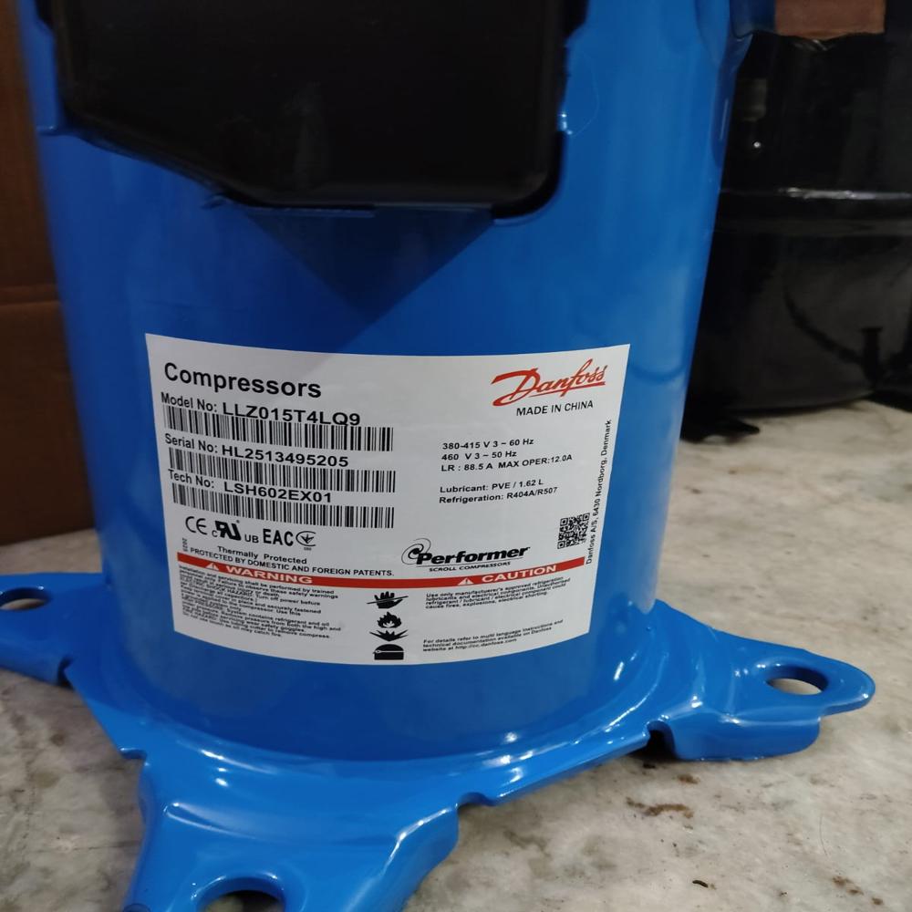 Danfoss Llz015 Scroll Compressor - Air Tank Capacity: 40 Kilogram(kg)