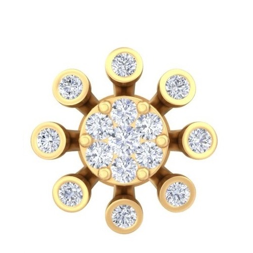 Radiant Bloom Diamond Stud Earrings