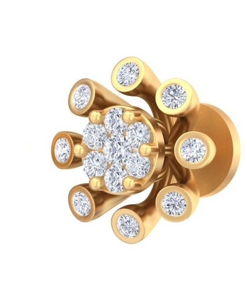 Radiant Bloom Diamond Stud Earrings