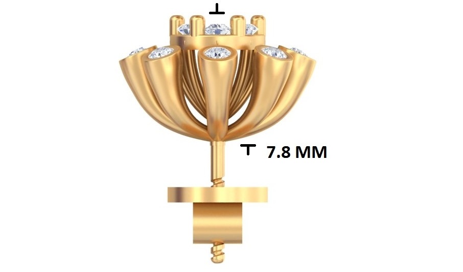 Radiant Bloom Diamond Stud Earrings