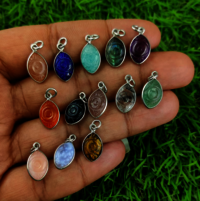 Natural Gemstone 8x12mm Marquise Evil Eye Carving Charms Pendant