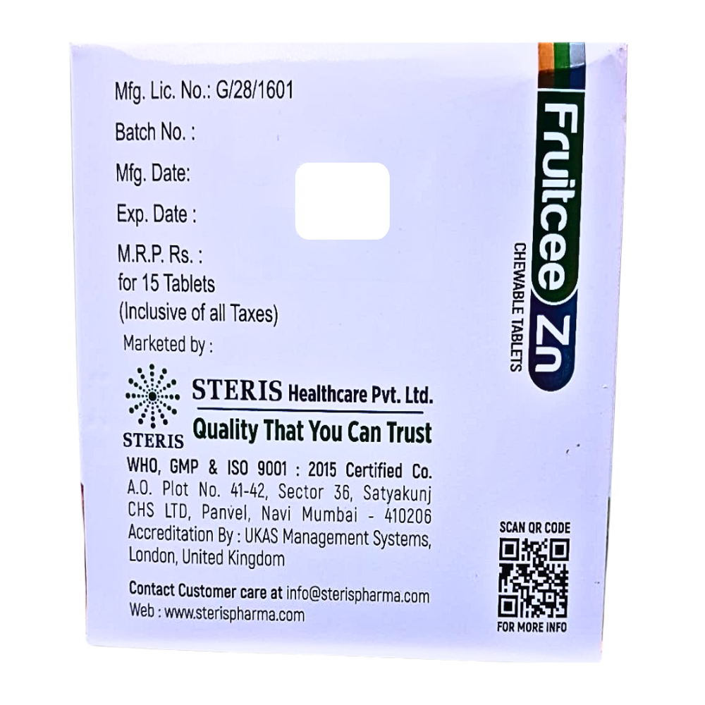 Vitamin C And Zinc Chewable Tablets