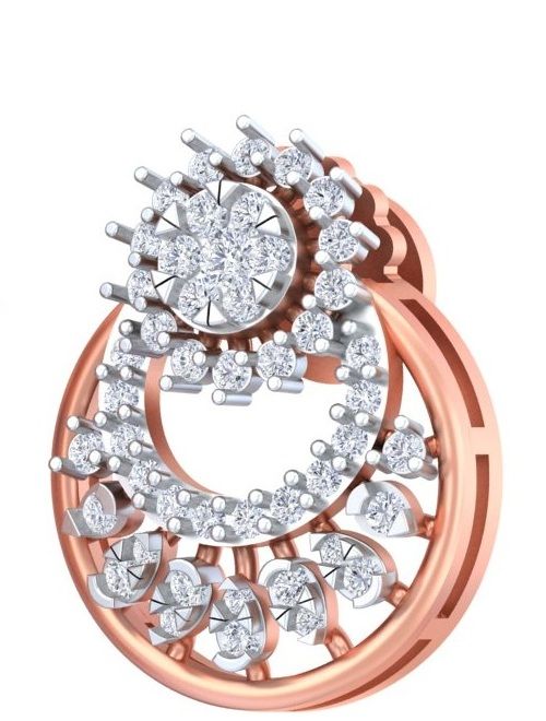 Celestial Crescent Halo Studs Earrings