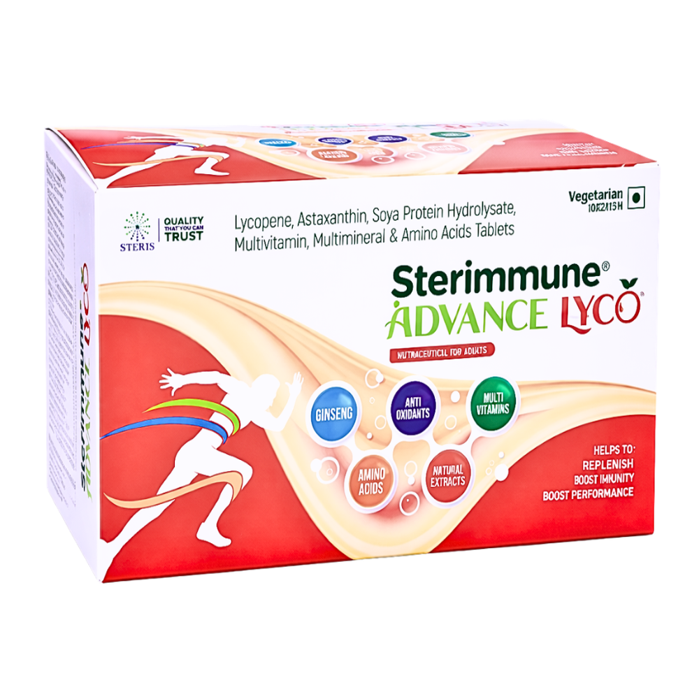 Lycopene,astaxanthin,soya Protein Hydrolysate,multivitamin,multimineral & Amino Acids Tablets - Brand Name: Sterimmune Advance Lyco