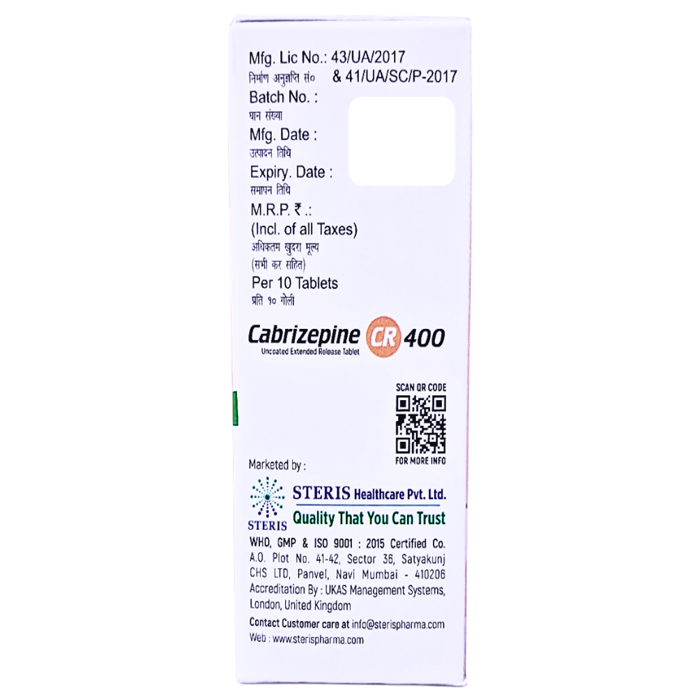 Carbamazepine Extended Relese Tablets IP 400mg